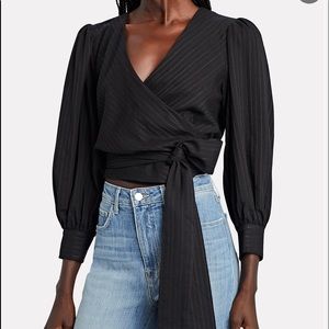 INTERMIX
Gia Cotton-Blend Wrap Top